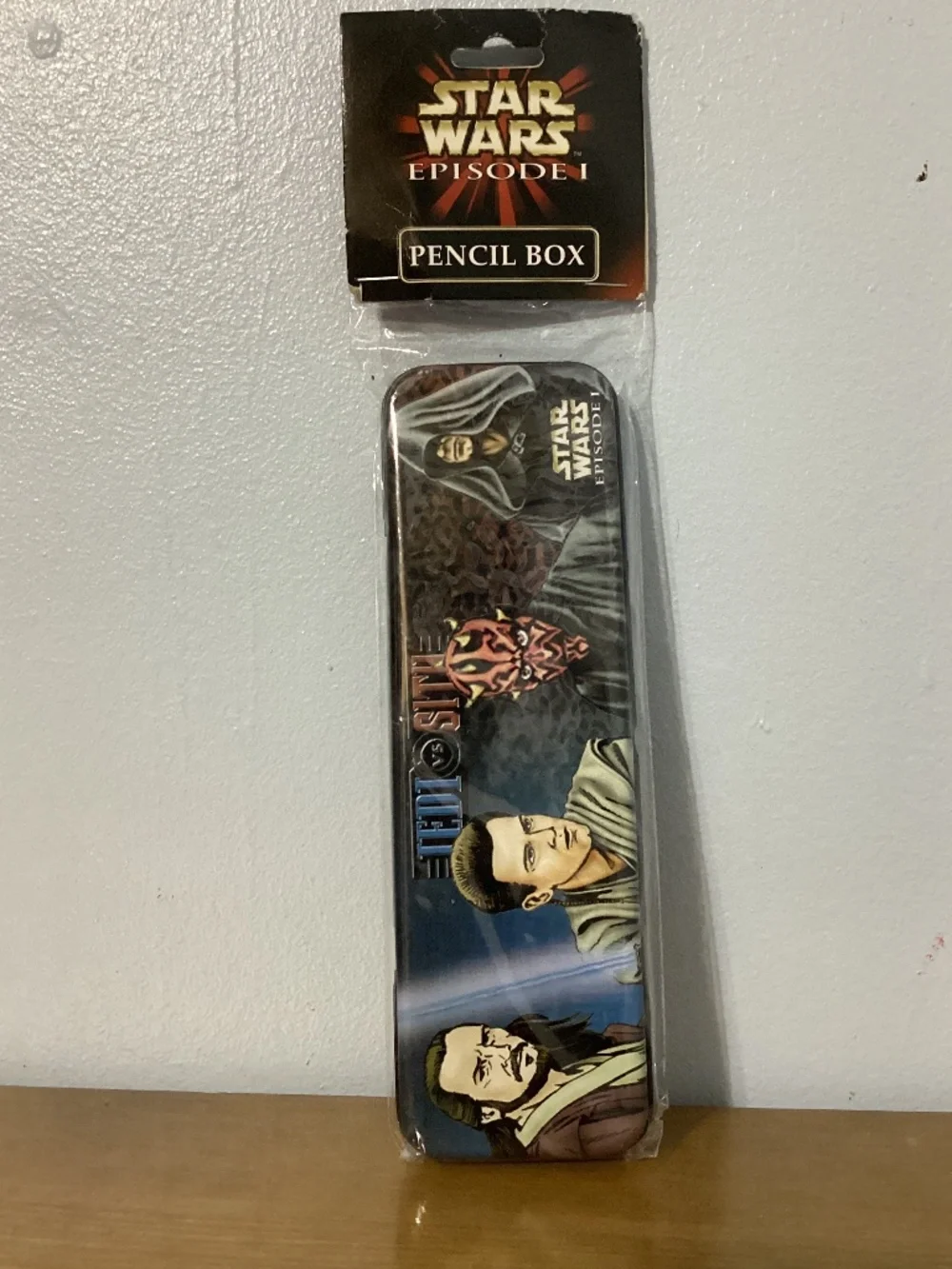 NEW Star Wars Episode I Jedi vs Sith Metal Pencil Box Case